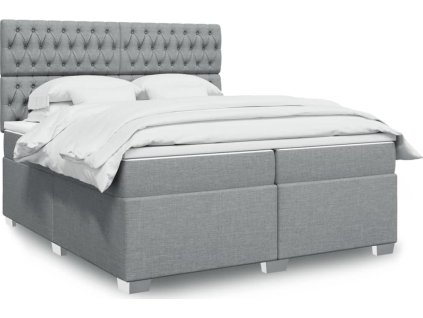 Box spring postel s matrací 200x200 cm textil [3292902]