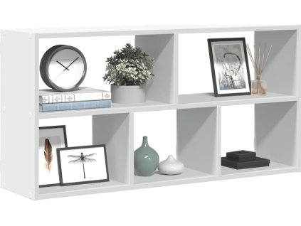 Nástěnná police 100 x 25 x 50 cm kompozitní dřevo [853272] (Barva Bílá)