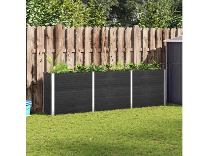 Zahradní vyvýšený záhon 300 x 50 x 91 cm WPC [318100] (Barva Šedá)