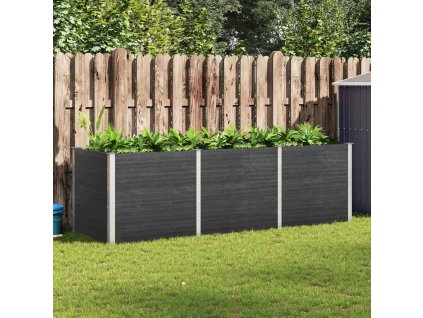 Zahradní vyvýšený záhon 300 x 100 x 91 cm WPC [318102] (Barva Šedá)