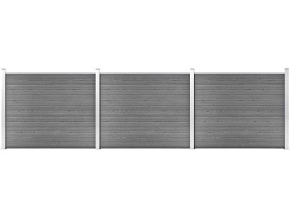 Set plotového dílce WPC 526 x 146 cm [3070456] (Barva Šedá)