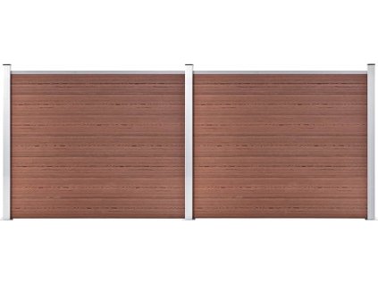 Set plotového dílce WPC 353 x 146 cm [3070451] (Barva Hnědá)