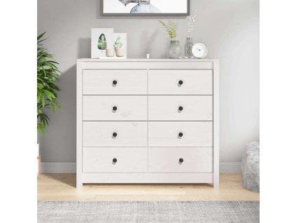 Odkládací skříňka 100x40x90 cm masivní borové dřevo [821770] (Barva Bílá)