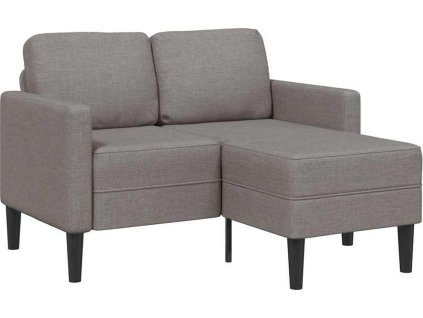 Dvoumístná pohovka s lehátkem ve tvaru L 125 cm Látka [4107064] (Barva Taupe)
