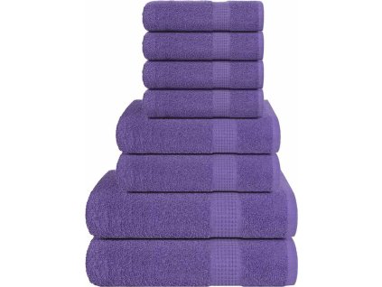 8dílná sada ručníků 360 g/m² 100% bavlna [137070] (Barva Fialová)