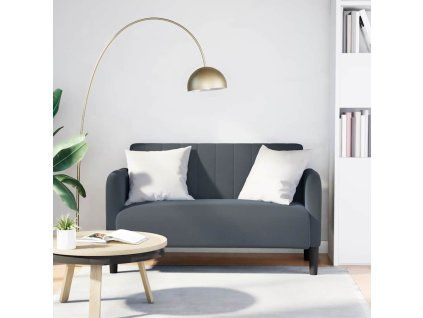 Loveseat Sofa 109 cm samet [4100588] (Barva Tmavě šedá)