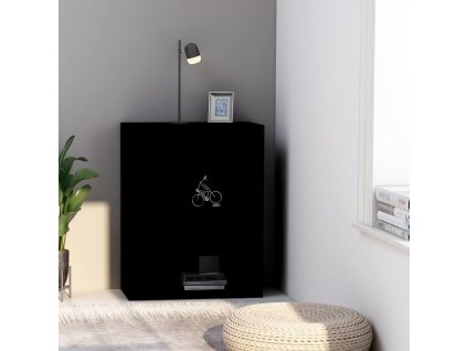 Knihovna se 2 policemi 60 x 30 x 76,5 cm dřevotříska [800964] (Barva Černá)