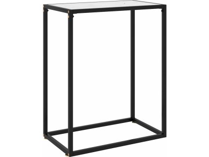 Konzolový stolek 60 x 35 x 75 cm tvrzené sklo [322805] (Barva Bílá)