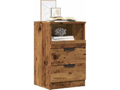 Noční stolek kompozitní dřevo [856844] (Barva Staré dřevo)