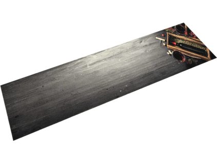 Kuchyňský koberec pratelný 60 x 300 cm [136542] (Barva Tmavě šedá)