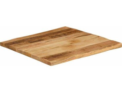 Stolní deska 40 x 40 x 2,5 cm živá hrana mangovníkové dřevo [370654] (Barva Hrubé mangovníkové dřevo (přírodní))