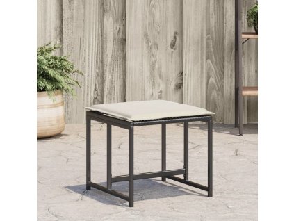 Zahradní stoličky 4 ks polyratan [4008576] (Barva Černobílý)