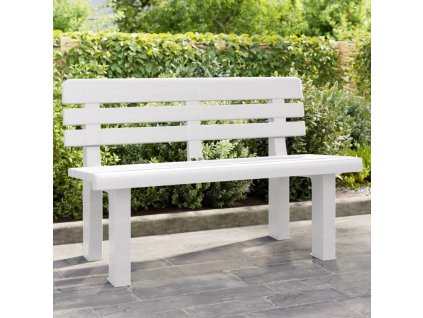 Zahradní lavice 110 x 52 x 71 cm polypropylen [4009379] (Barva Bílá)
