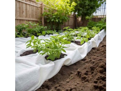 Geotextilní membrána 1 x 10 m polyesterové vlákno [4009851] (Barva Bílá)