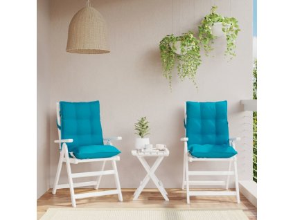 Podušky na židli s nízkým opěradlem 2 ks oxford [377683] (Barva Modrá)