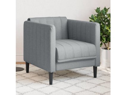 Křeslo umělá broušená kůže [372595] (Barva Světle šedá)