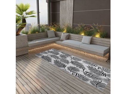 Venkovní koberec ARAKIL 80 x 250 cm PP [317009] (Barva Šedá a bílá)