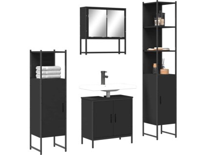 4dílný set koupelnového nábytku kompozitní dřevo [3214711] (Barva dub sonoma)