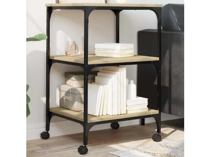 Stojan na tiskárnu 3patrový 50 x 41 x 75 cm kompozit [842287] (Barva dub sonoma)