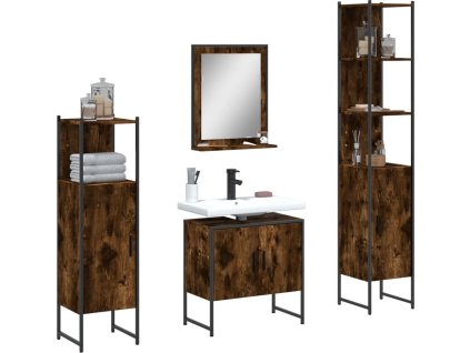 4dílná koupelnová sestava kompozitní dřevo [3214355] (Barva dub sonoma)