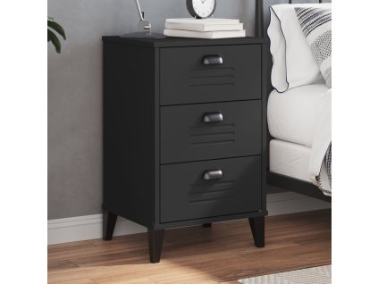 Noční stolek VIKEN kompozitní dřevo [374912] (Barva Černá)