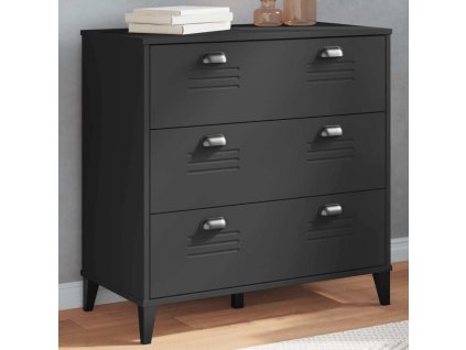 Zásuvková komoda VIKEN kompozitní dřevo [374921] (Barva Černá)