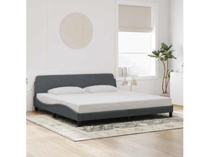 Rám postele Dover 200 x 200 cm samet [373253] (Barva Tmavě šedá)