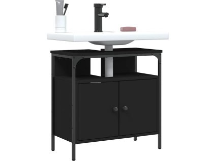Koupelnová skříňka pod umyvadlo 60x30x60 cm kompozit [842436] (Barva Černá)