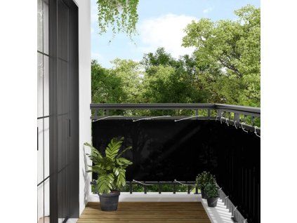 Balkonová zástěna 75 x 700 cm 100% polyester oxford [4000361] (Barva Černá)