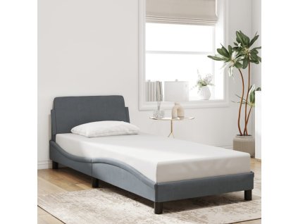 Rám postele s čelem Dover 80 x 200 cm samet [373073] (Barva Tmavě šedá)