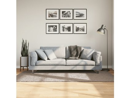 Koberec PAMPLONA s vysokým vlasem moderní 100 x 200 cm [375254] (Barva Šedá)