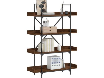 Knihovna se 4 policemi 100x33x145,5 cm kompozitní dřevo [837696] (Barva Hnědý dub)