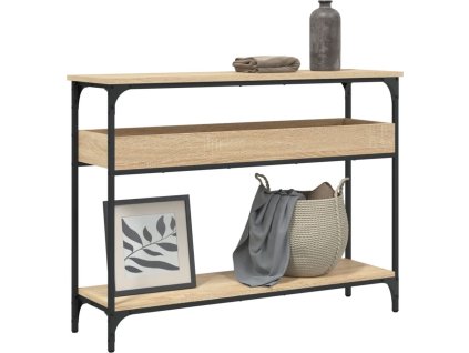 Konzolový stolek s policí 100x29x75 cm kompozitní dřevo [837718] (Barva dub sonoma)