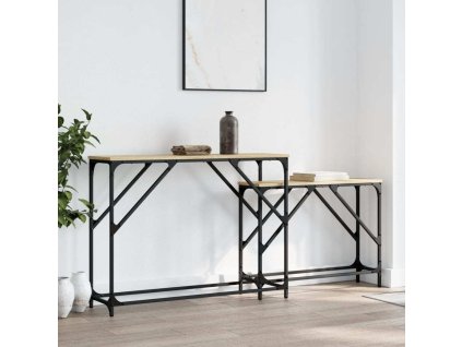 Hnízdové konzolové stolky 2 ks kompozitní dřevo [837803] (Barva dub sonoma)