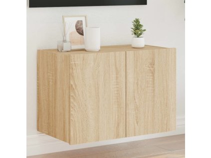 Nástěnná TV skříňka s LED osvětlením 60x35x41 cm [837306] (Barva dub sonoma)