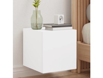 Nástěnná TV skříňka s LED osvětlením 30,5 x 35 x 30 cm [837220] (Barva Černá)