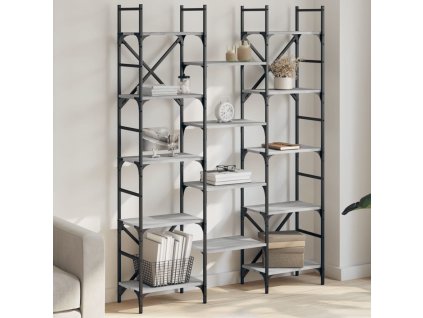 Knihovna 127,5 x 28,5 x 172,5 cm kompozitní dřevo [838871] (Barva Šedá sonoma)