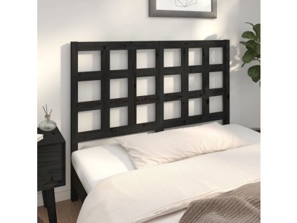 Čelo postele 140,5 x 4 x 100 cm masivní borovice [817889] (Barva Černá)