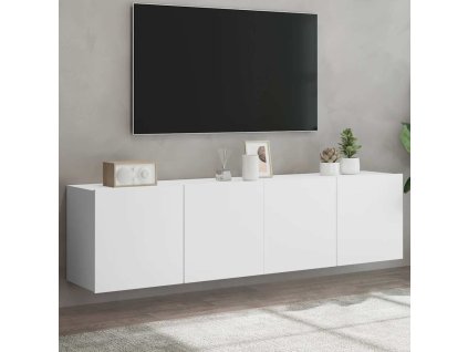 TV skříňky nástěnné 2 ks 80 x 30 x 41 cm [836953] (Barva Bílá)