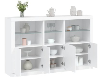 Příborník s LED osvětlením 162 x 37 x 100 cm [3209147] (Barva Šedá sonoma)