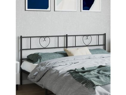 Kovové náhradní čelo postele 200 cm [355501] (Barva Černá)