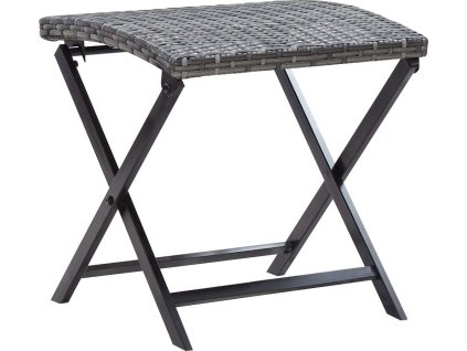 Skládací stolička polyratan [45773] (Barva Šedá)