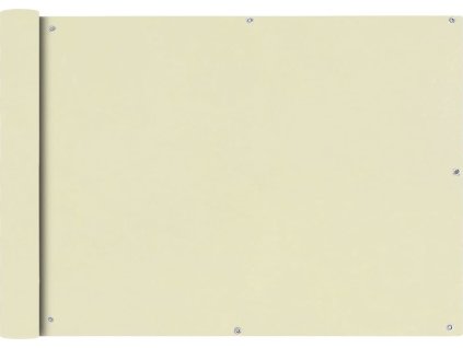 Balkonová zástěna 75 x 600 cm 100% polyester oxford [42337] (Barva Krémová)