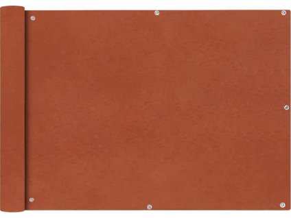Balkonová zástěna 75 x 400 cm 100% polyester oxford [42328] (Barva Cihlová)