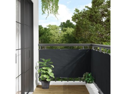 Balkonová zástěna 75 x 500 cm 100% polyester oxford [134866] (Barva Antracitová)
