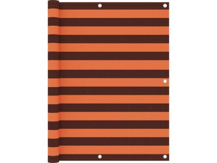 Balkonová zástěna 120 x 600 cm 100% polyester oxford [134935] (Barva oranžová a hnědá)