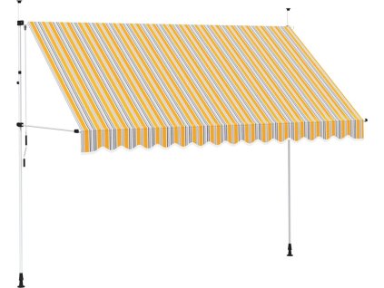 Ručně zatahovací markýza 350 cm [43229] (Barva Žlutá a modrá)
