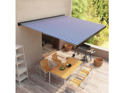 Automatická zatahovací markýza 350 x 250 cm [274871] (Barva Antracitová)