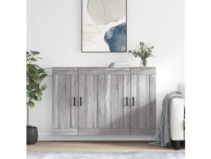 Nástěnné skříňky 2 ks kompozitní dřevo [3198025] (Barva Bílá)