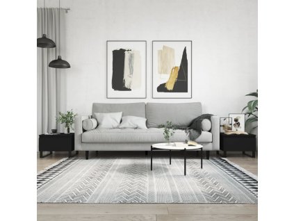 Konferenční stolky 2 ks 50x46x35 cm kompozitní dřevo [830879] (Barva Černá)